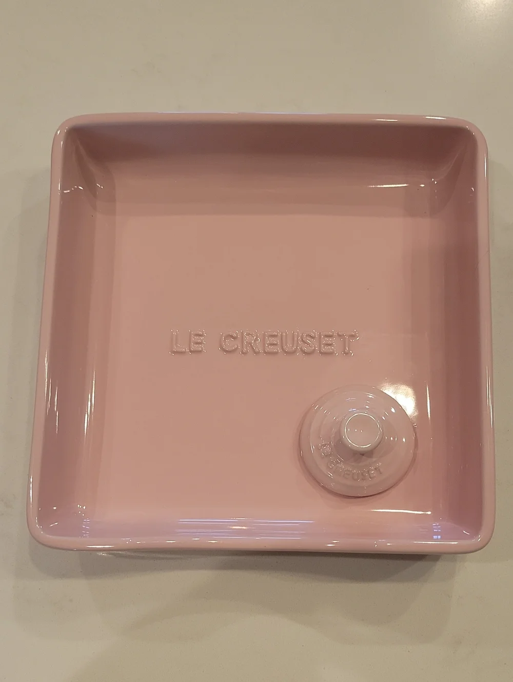 Le Creuset Rare & Retired Chiffon Pink Napkin Holder With Weight